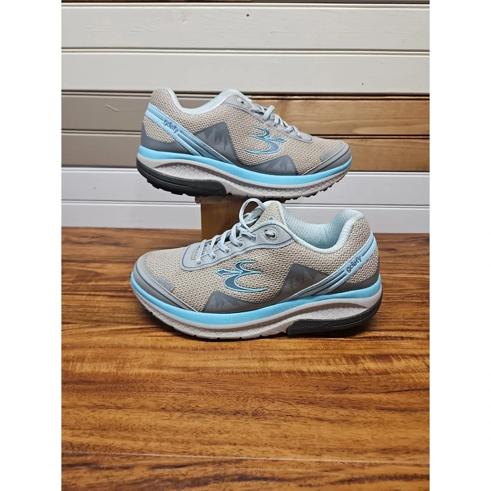 Gdefy‎ Womens Comfort Fit Gravity Defyer Gray/Blue Athletic Shoe Sz 11